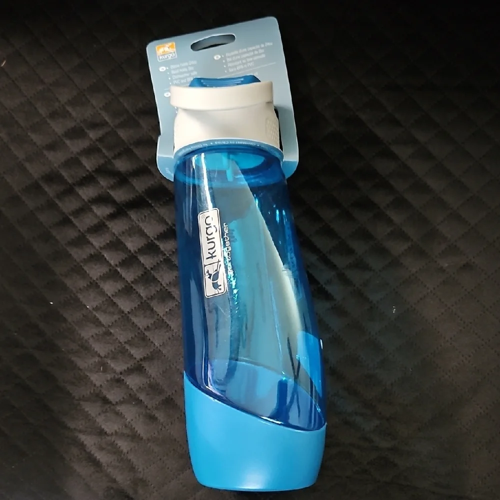 Kurgo The Gourd H2O Bottle & Bowl 24oz blue NEW Dog Walking Hiking Camping NWT